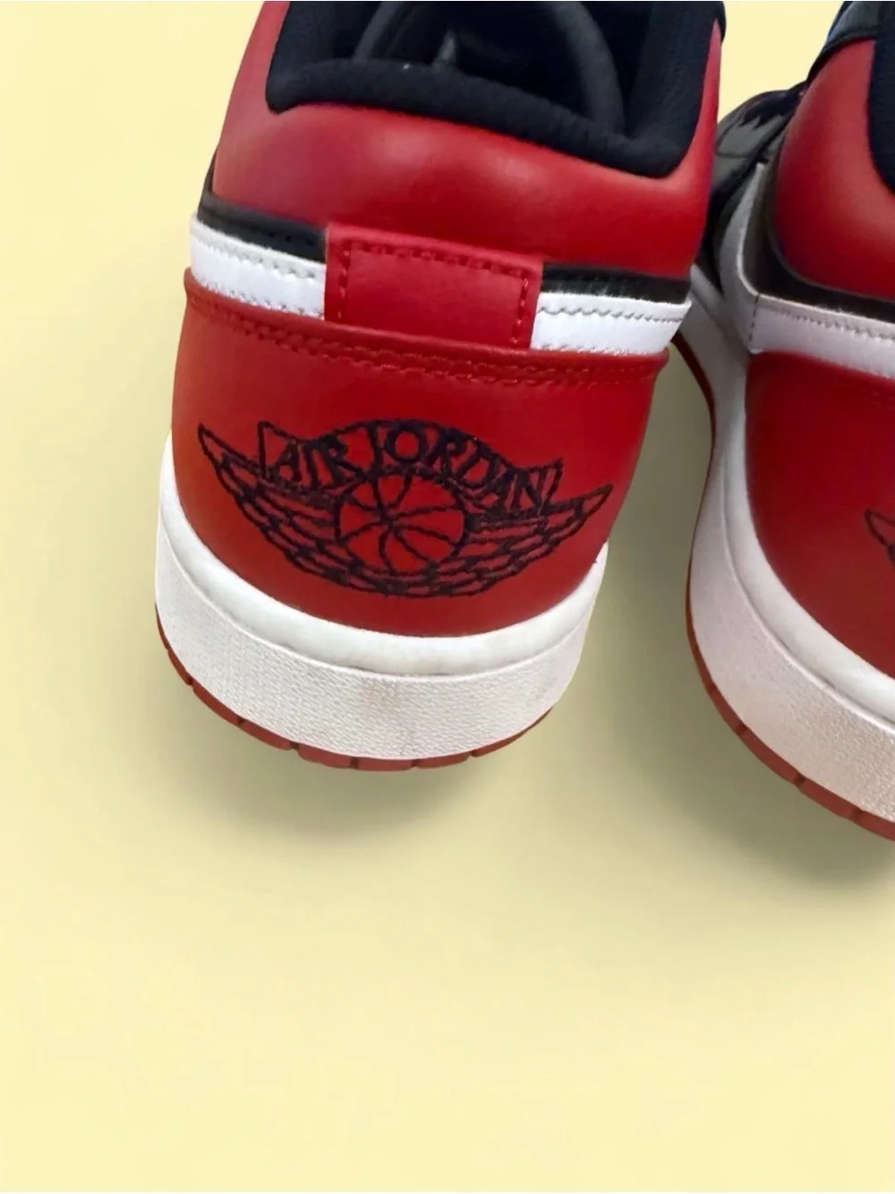 Jordan Low-Top Sneakers in Black and Red NWT
